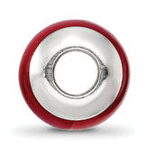 Sterling Silver 925 Red Quartz Bead with Polished Finish